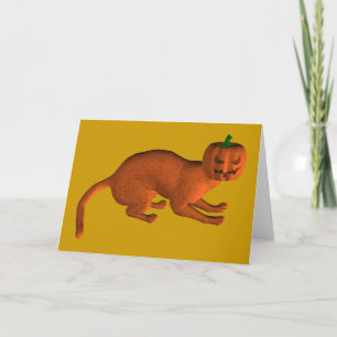 Tarjeta Gato de tigre de Halloween