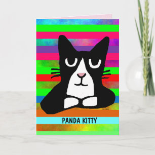 Tarjeta GATO DE Tuxedo CUTE CUMPLEAÑOS PANDA KITTY GREETIN