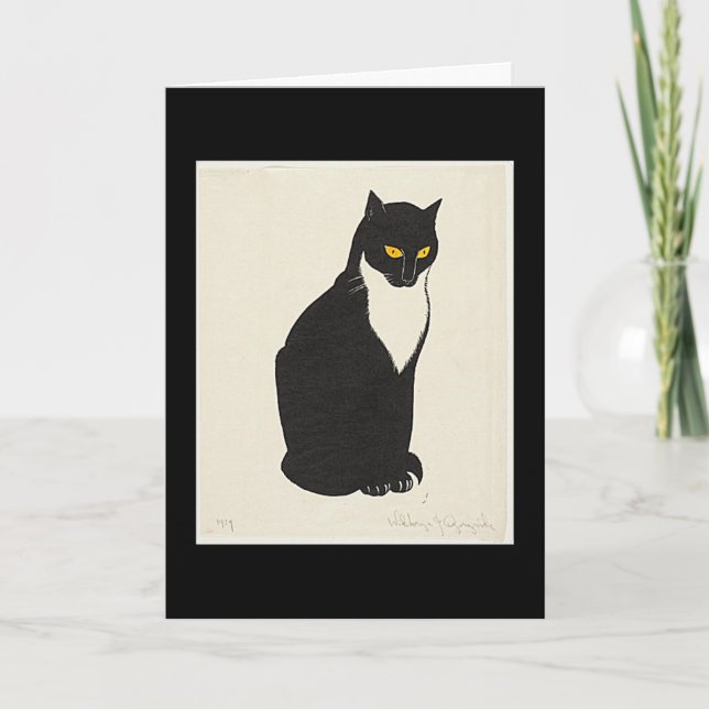 Tarjeta Gato de Wiktoria J. Gorynska, (Anverso)