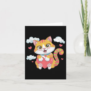 Tarjeta Gato del corazón del día de San Valentín Amor Gato