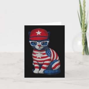 Tarjeta Gato del Día de los Caídos, Feliz 4 de Julio Patri