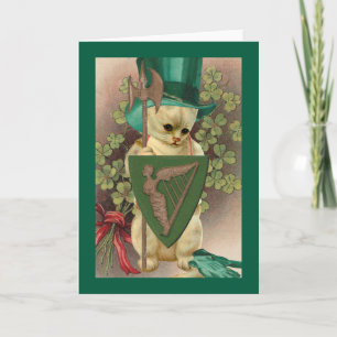 Tarjeta Gato del Día de San Patricio