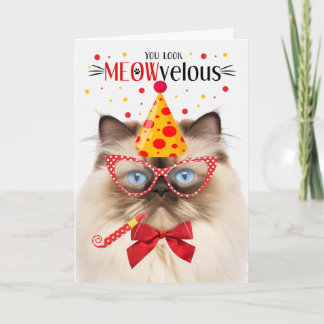 Tarjeta Gato del Himalaya MEOWveloz cumpleaños