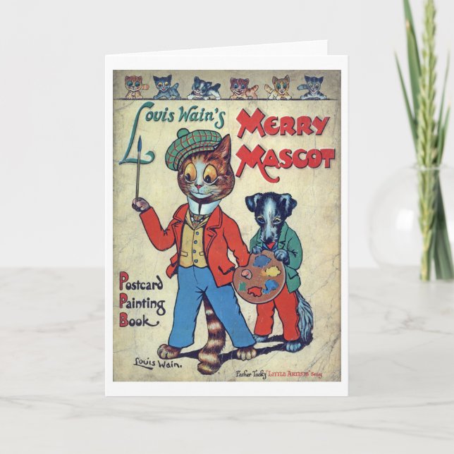 Tarjeta Gato del pintor, Louis Wain (Anverso)