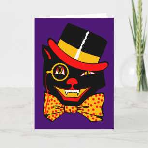 Tarjeta Gato del sombrero de copa