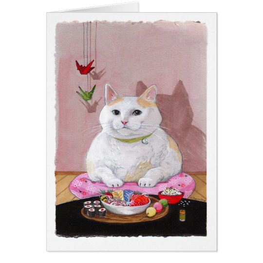 Tarjeta Gato del sushi - Sweetie del Sashimi