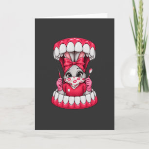 Tarjeta Gato Dentista Adorable Arte Divertido de Higiene D