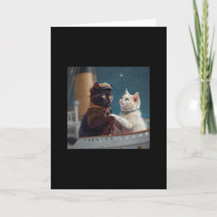 Tarjeta Gato divertido de la película Titanic Meme Rms bar