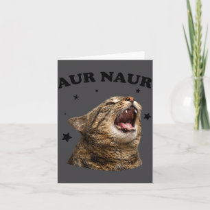 Tarjeta Gato divertido de meme y gato Naur