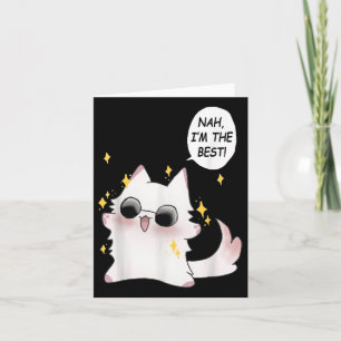 Tarjeta Gato divertido lindo Meme divertido de anime Nah s