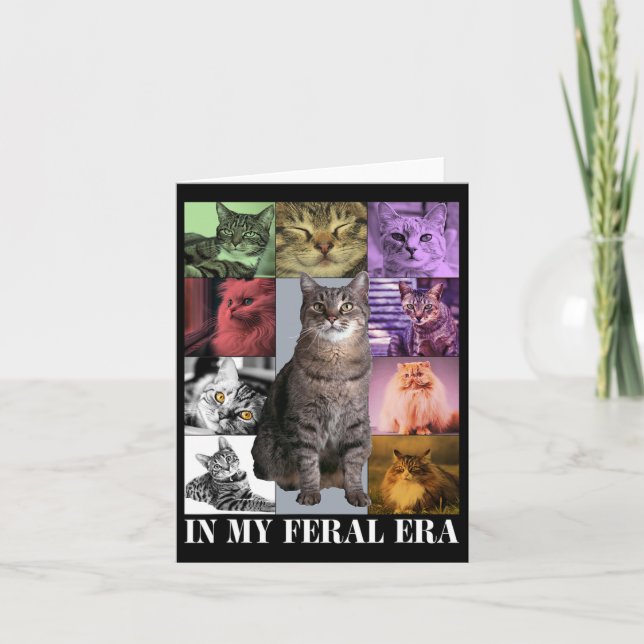 Tarjeta Gato Divertido Luna En Mi Era Feral Gatito Lindo P (Anverso)