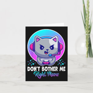 Tarjeta Gato Divertido No Me Molestes Ahora Videojuego De