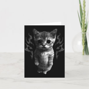 Tarjeta Gato divertido Y2k retro tonto vintage meme gato 
