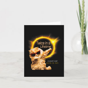 Tarjeta Gato Dos Veces En Eclipse Solar De Por Vida Abril 