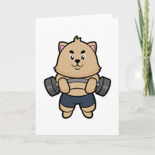Tarjeta Gato en Bodybuilding con Barbell