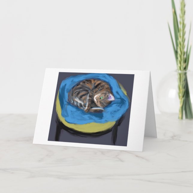 Tarjeta Gato en cama, Suzanne Valadon (Anverso)