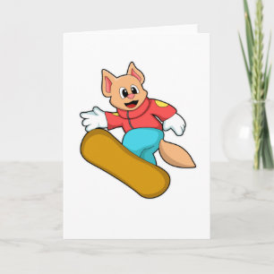 Tarjeta Gato en deportes de snowboard