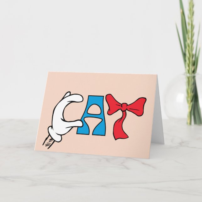Tarjeta Gato en el Gorra | Texto del gato (Anverso)