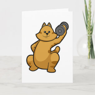 Tarjeta Gato en el hombro entrenando con Dumbbell