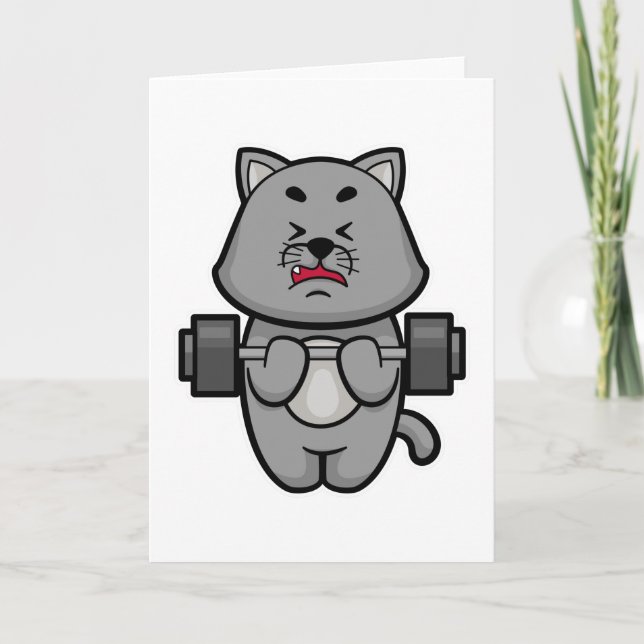 Tarjeta Gato en entrenamiento de Bíceps con Barra (Anverso)