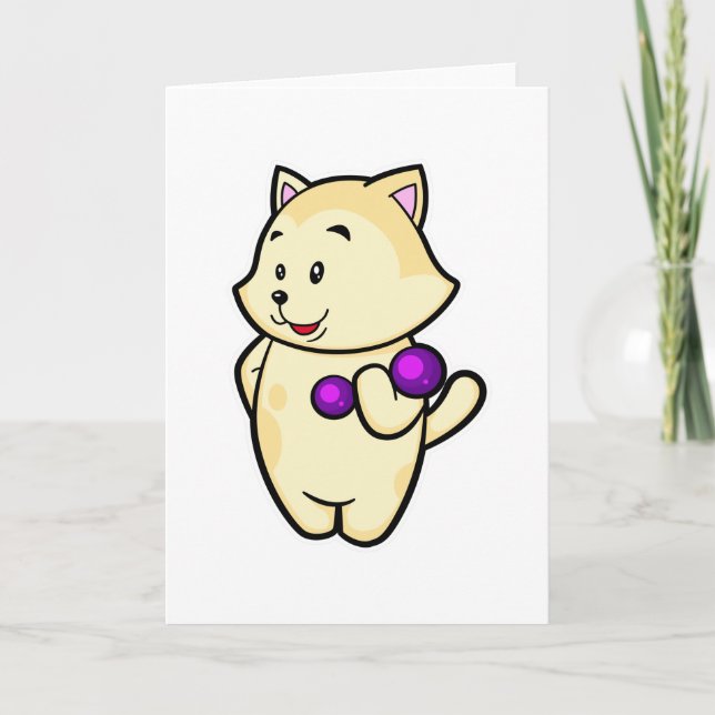 Tarjeta Gato en entrenamiento de bíceps con mancuerna (Anverso)