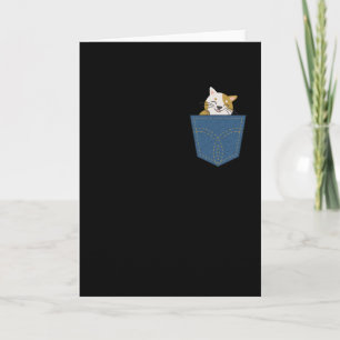 Tarjeta Gato en un bolsillo de jeans