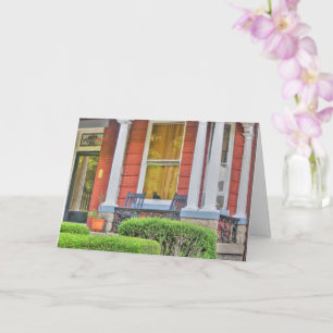 Tarjeta Gato en una ventana