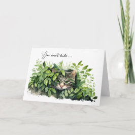 Tarjeta Gato En Verde Sale Humor De Cumpleaños