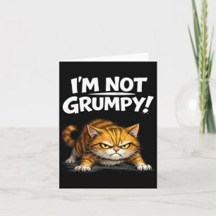 Tarjeta Gato Enfadado Divertido No Estoy Gruñón Gatito Hom