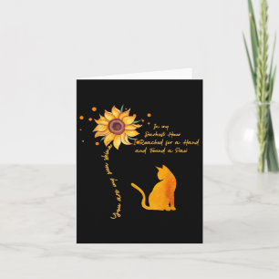 Tarjeta Gato Eres Mi Sol Girasol En Mi Más Oscuro Ay