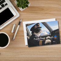 Gato Esmoquin Piloto Avión Aviación Cumpleaños Div
