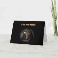 Gato Espeluznante Ve a la Gente Muerta en Hallowee