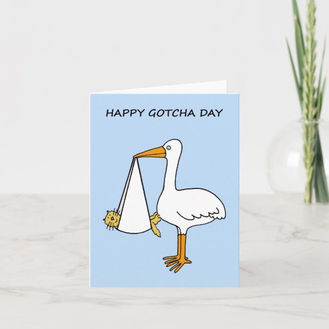 Tarjeta Gato feliz del día de Gotcha (Anverso)