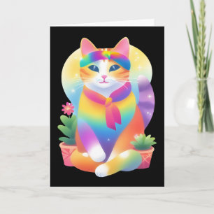 Tarjeta Gato Florido y Lindo