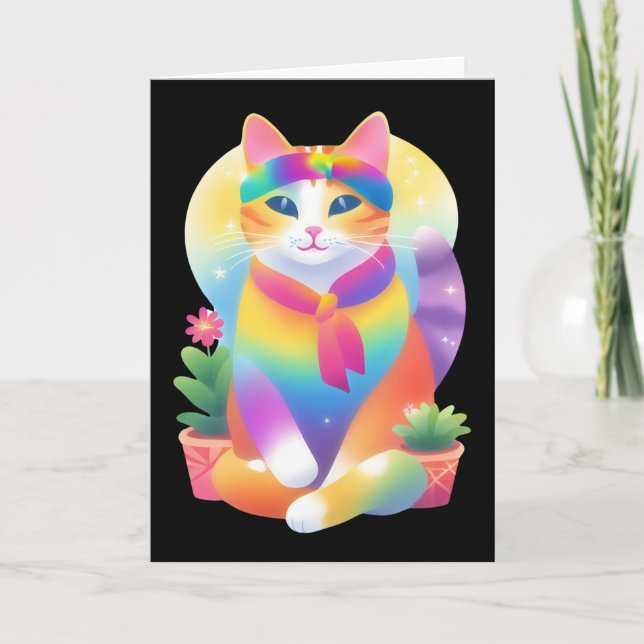 Tarjeta Gato Florido y Lindo (Anverso)