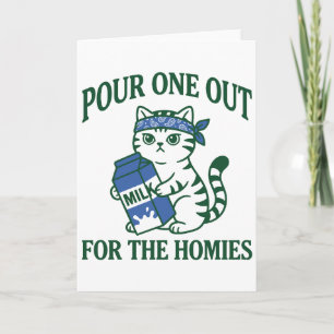 Tarjeta Gato gángster echa uno para los homies divertido