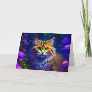 Tarjeta Gato Gatito Adorable   Pensando en Ti