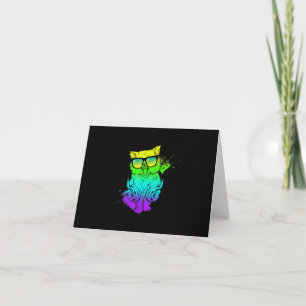 Tarjeta Gato gatito colorido   Regalo Musical Lover