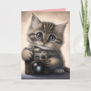 TARJETA GATO GATITO LINDOS OJOS GRANDES DÍA DE SAN VALENTÍ