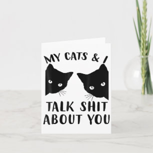 Tarjeta Gato Gato Gatito Gracioso, Mis Gatos Y Campeón; Ha