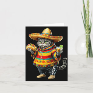 Tarjeta Gato Gordo Divertido Cinco De Mayo Gatito Gordo Ga
