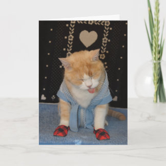 Tarjeta Gato gracioso de personalizable en el alboroto se