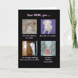 Tarjeta Gato gracioso del día de la madre en el Personaliz