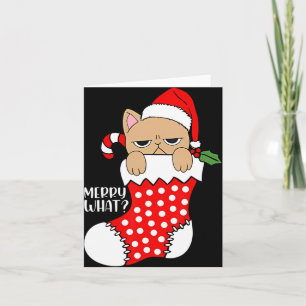 Tarjeta Gato Gracioso En Navidades En Pie Gato Navidad