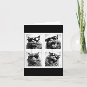 Tarjeta Gato gráfico divertido para fotomatón selfie diver