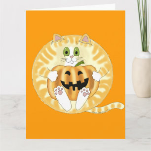 Tarjeta Gato Halloween de la chuchería