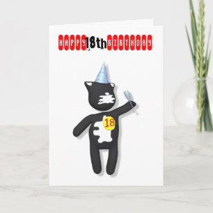 Tarjeta gato insignificante 18 años