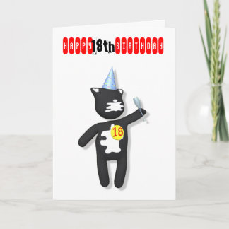 Tarjeta gato insignificante 18 años