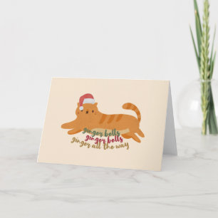 Tarjeta Gato Jengibre de Navidad Chiste: Jengibre Todo el 