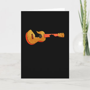 Tarjeta gato jugador de Ukulele